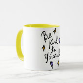 Be Kind to Yourself Motivational Quote Coffee Mug マグカップ (正面左)
