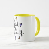 Be Kind to Yourself Motivational Quote Coffee Mug マグカップ (正面右)