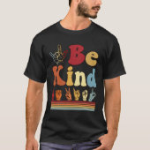 Be Kind Women Sign Language Graphic Deaf Pride AS Tシャツ (正面)
