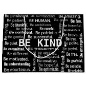 Be Kind Word Cloud ラージペーパーバッグ (正面)