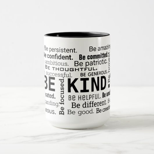 Be Kind Word Cloud inspirational Words マグカップ (中央)