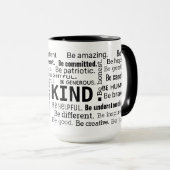 Be Kind Word Cloud inspirational Words マグカップ (正面右)