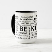Be Kind Word Cloud inspirational Words マグカップ (正面左)