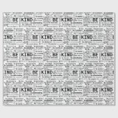 Be Kind Word Cloud On White ラッピングペーパー (フラット)
