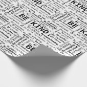 Be Kind Word Cloud On White ラッピングペーパー (角)