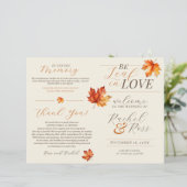 Be Leaf In Love Rust秋の結婚式式プログラム (スタンド正面)