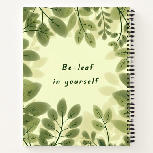 Be Leaf in Yourself Notebook ノートブック (裏面)