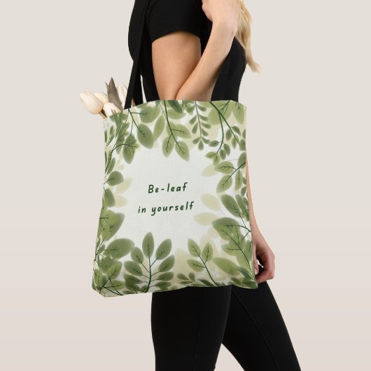 Be Leaf in Yourself Tote Bag トートバッグ (クローズアップ)