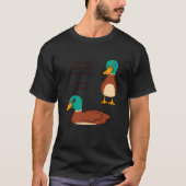Be like a duck Calm on the surface but always padd Tシャツ (正面)