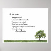 Be Like a Tree Inspirational Wall Art Print ポスター (正面)
