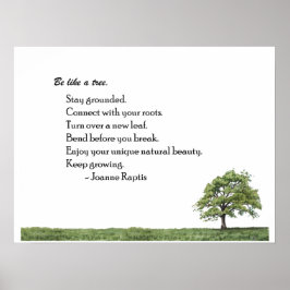 Be Like a Tree Inspirational Wall Art Print ポスター