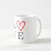 Be Love Mug – すべての一口で愛を広める コーヒーマグカップ (正面右)