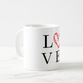 Be Love Mug – すべての一口で愛を広める コーヒーマグカップ (正面左)