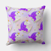 Be Magic薄紫ユニコーン花&星 クッション (裏面)
