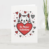 Be Meow Valentine Cat Card カード (正面)
