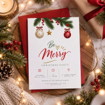 Be Merry | 筆記体 ホリデーディナーパーティー