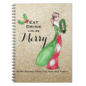 Be Merry Christmas holiday notebook ノートブック (正面)