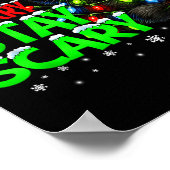 Be Merry Stay Y Black Cat Funny Halloween Christma ポスター (角)