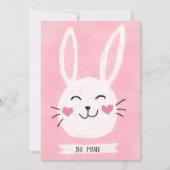 Be MineかわいいウサギのハートSt.バレンタインデー シーズンカード (正面)