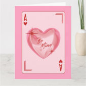 Be Mineハートカスタムグリーティングカード カード (正面)