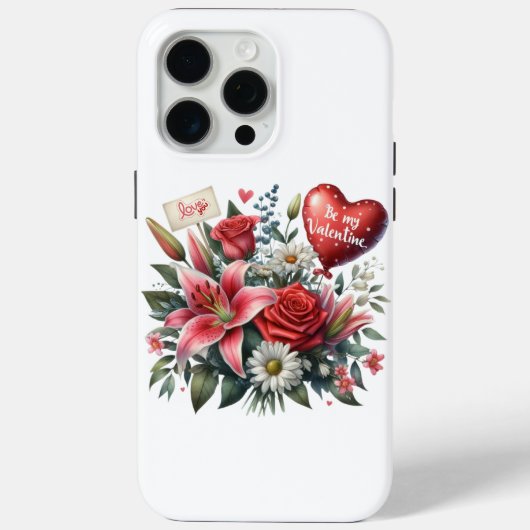 Be Mineバレンタインフローラ/ハート Case-Mate iPhoneケース (裏面)