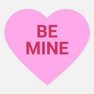 Be MineピンクカスタムのメッセージValentine's Day cute ハートシール