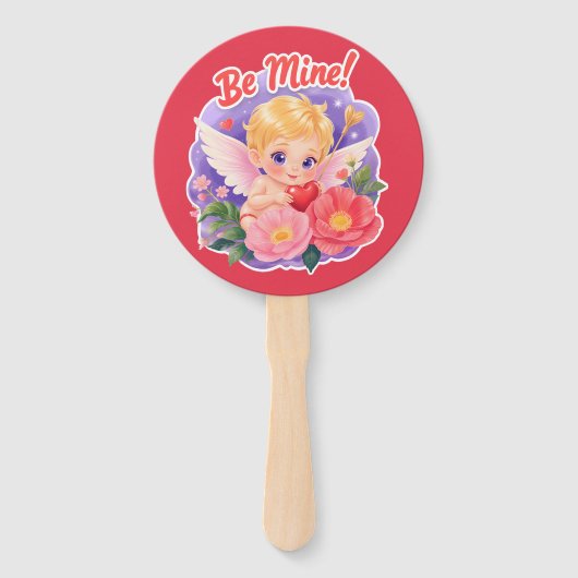 「Be Mine」のキューピッド バレンタインデー ハンドファン (正面)