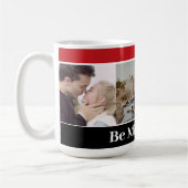 Be Mine カスタム3枚の写真バレンタインデー コーヒーマグカップ (左)