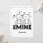 BE MINE – キュートパーソナライズされたバモダンレンタイン カード (正面/裏面インサイチュ)