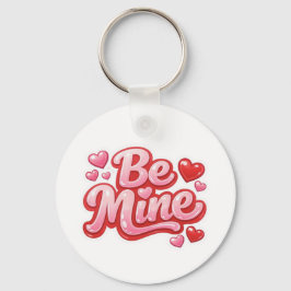"Be Mine" グロッシー ハート キーチェーン