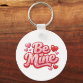 "Be Mine" グロッシー ハート キーチェーン (正面)