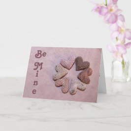 Be Mine ソラカラーかぎ針編みハートのバレンタインカード カード