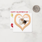 BE MINE バレンタインの動物たち 会話ハート ノートカード (正面/裏面インサイチュ)