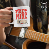 Be Mine:バレンタインデーおもしろいの可愛いパグ&ラブレター コーヒーマグカップ
