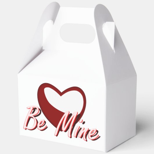 "Be Mine"赤いハートお願いボックス フェイバーボックス (正面)