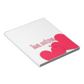 Be Mine 2つのハートセーフティピンバレンタインのメモ帳 ノートパッド (アングル)