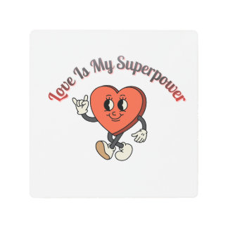 Be Mine 2026 – Retro Valentine Love Typography メタルプリント