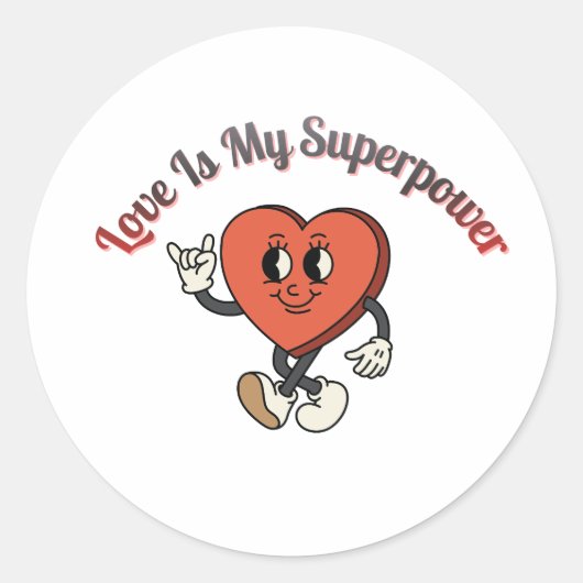 Be Mine 2026 – Retro Valentine Love Typography ラウンドシール (正面)