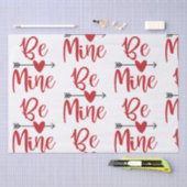 Be Mine Arrow Throughハートバレンタインデー 薄葉紙 (クラフト)