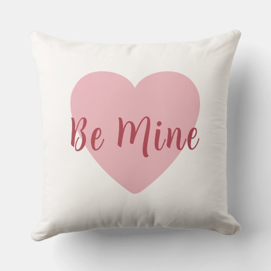 Be Mine Blush Heart Valentine's Day クッション (裏面)