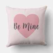 Be Mine Blush Pink Heart Valentine's Day  クッション (裏面)