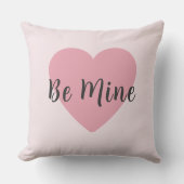 Be Mine Blush Pink Heart Valentine's Day  クッション (正面)