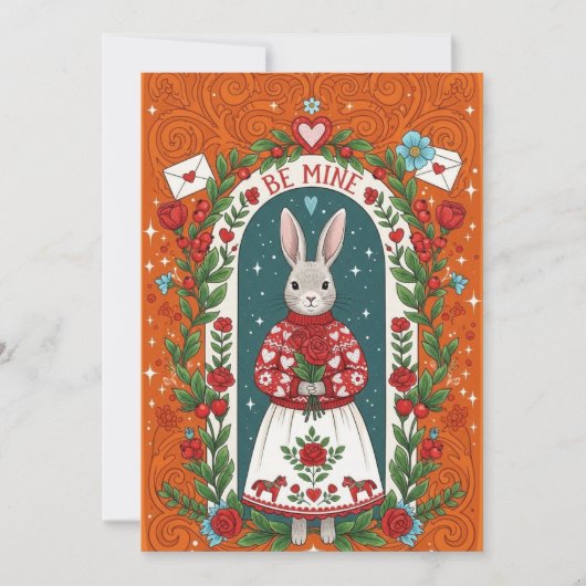 Be Mine Bunny Valentine Card シーズンカード (正面)