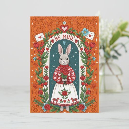 Be Mine Bunny Valentine Card シーズンカード (スタンド正面)
