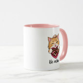 Be Mine Cat：バレンタインデーのかわいい猫とキャンディ マグカップ (正面右)
