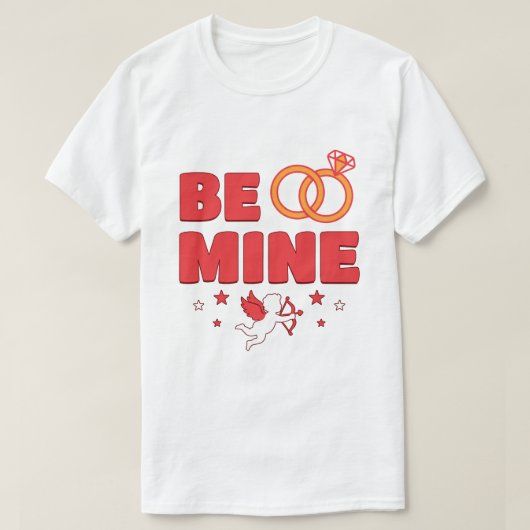 Be Mine, Cute cupid Valentines  Tシャツ (デザイン正面)
