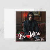 Be Mine – Dark Romantic Valentine Portrait Art ノートカード (正面/裏面)