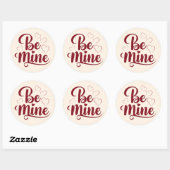 Be Mine - Design Romantique pour la Saint-Valentin ラウンドシール (シート)