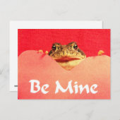 Be Mine Frogのクローズアップ写真 ポストカード (正面/裏面)