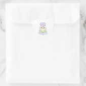 Be Mine Frog Sticker Cute Frog Holding Heart Roman ハートシール (バッグ)